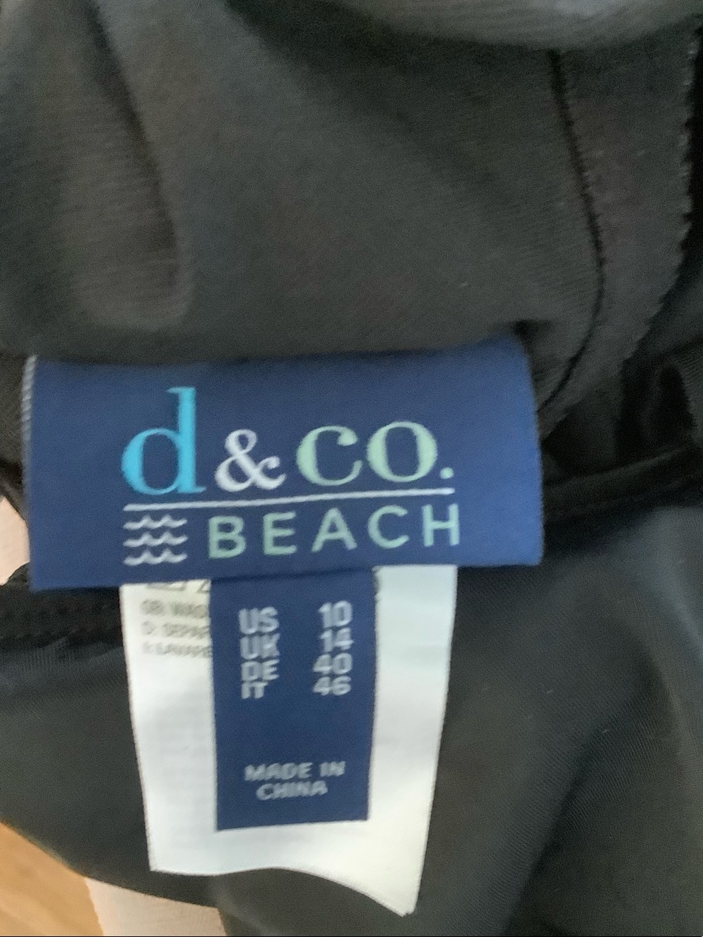 Denim&Co Black One-Piece Swimdress - Picture 8 of 9